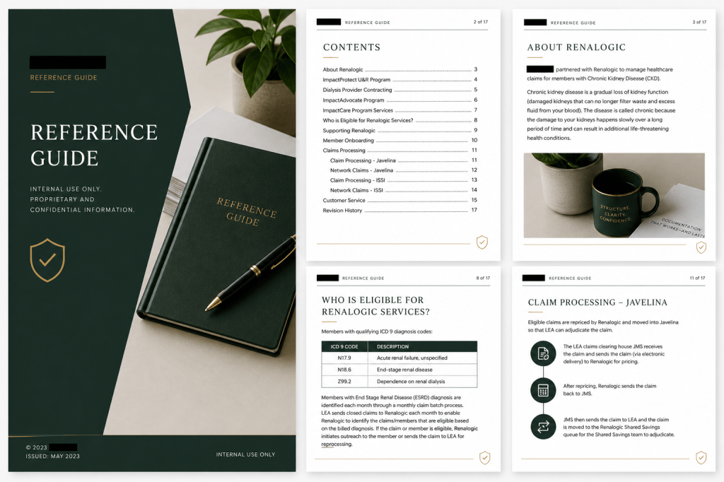 Reference guide documentation sample